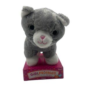 Girlfriends Pets Plush Gray White Cat Toy -Stuffed Animal Ages 6 Months+ NEW